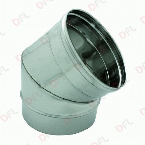 Aile coudA e courbA e pour conduits de fumA e en acier inoxydable 45  PoA le 15 cm 150 mm