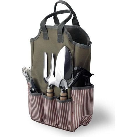 Ampia borsa porta attrezzi da giardino, borsa a tracolla da giardino, astuccio da giardinaggio in tessuto Oxford impermeabile, organizer versatile per attrezzi per casa, esterni, giardino, prato, cort (1/4)