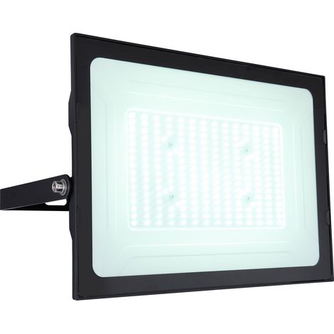 Globo Helga I Projecteur d'extérieur 19 000 lm, noir, IP44, verre transparent, LED 6 000 K