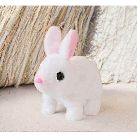 Rabbit Interactive Electronic Pet Plush Bunny Toy with Sounds and Movements Animated Walking Wiggle Ears Twitch Nose Gifts for Toddlers Birthday