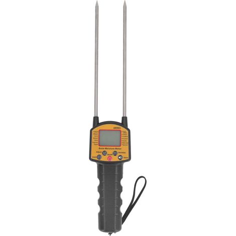 Misuratore digitale di umidità per cereali con doppia sonda e schermo LCD, per riso, grano, mais e fagioli. Versione con istruzioni vocali in inglese. -Crezuo