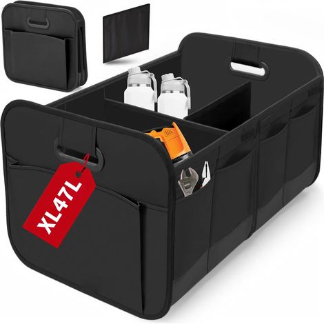 Organisateur Coffre Voiture - 1 Pièce - Tissu Oxford - Pliable Et Étanche - Pour SUV Camping Courses - 58x37x32cm (1/5)