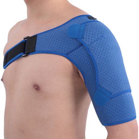 Protection d'épaule respirante, perforée et pressurisée, taille S (31-38 po), bleue (1/5)