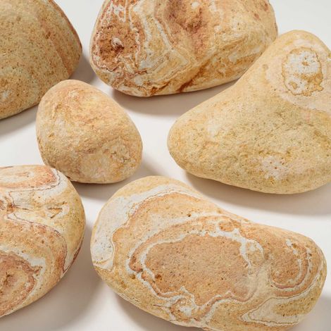 Galets décoratifs 10-20 cm – Filet de 15 kg en pierre naturelle – Pour aménagements extérieurs – Granulométrie 10-20 cm (1/2)