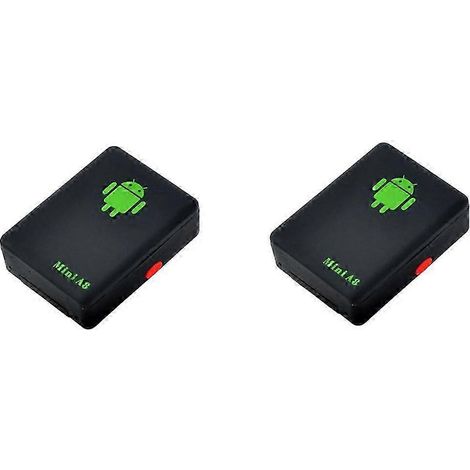 Lot de 2 traceurs GPS intelligents Mini A8 avec bouton SOS, adaptateur GSM/GPRS/LBS, suivi en temps réel pour animaux de compagnie. (1/5)