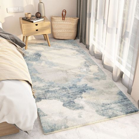 Shaggy à Poils Ras Carpette Non Excrétion Fluffy Tapis Moderne TapisDurable Antidérapant Tapis de Porte pour Salon Chambre Chambre D'enfant Entrée Déco-C60160cm (1/3)