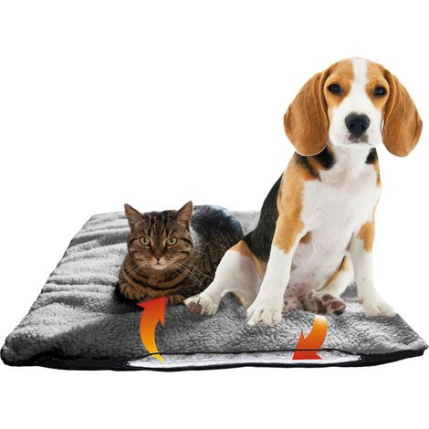 Couverture thermique pour chien, 90 x 64 cm, auto-chauffante, lavable et ne craque pas, couverture chauffante pour chien, tapis chauffant pour chien (1/5)