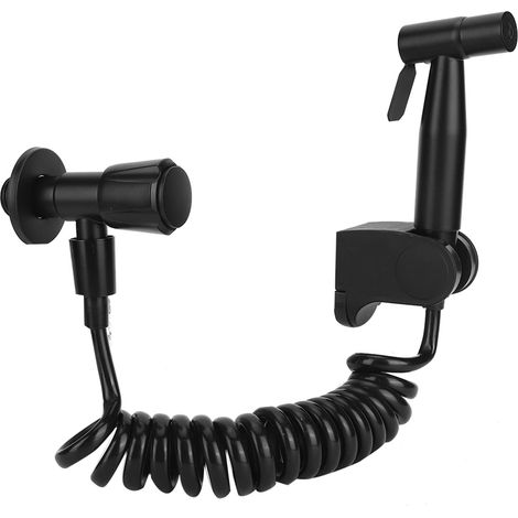 G1/2 Edelstahl-Gewinde-Bidet-Sprühset für Badezimmer-WC, Schwarz, B-Stil (1/5)