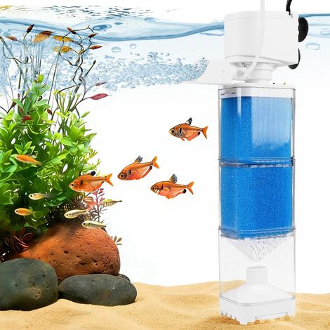 5 in 1 Pompe et Filtres pour Aquarium 80-250L, Réglable 850L/H 10W