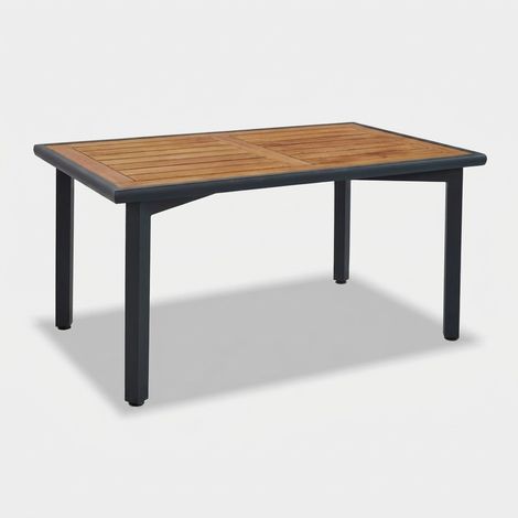 Gartentisch aus Aluminium und Holz 155x95 Berlin (1/2)
