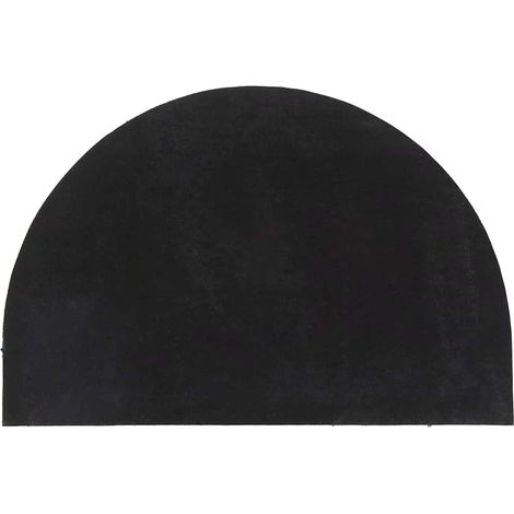 Maison Exclusive - Fußmatte Schwarz Halbrund 60x90 cm Kokosfaser