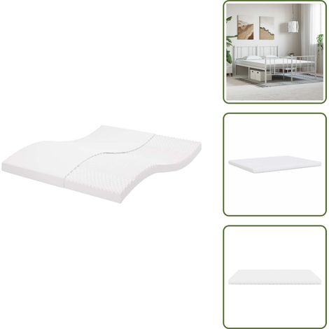 vidaXL Schaumstoffmatratze Weiß 160x210 cm 7-Zonen Härtegrad 20 ILD