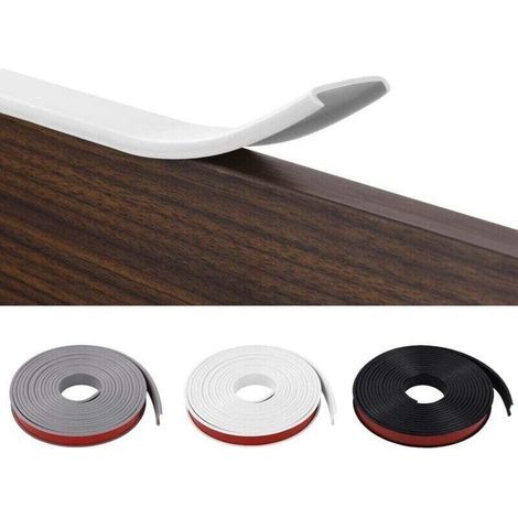 Bande de chant en forme de U – Protection de bord de meubles flexible en TPE – 5 m x 18 mm – Adhésif pour installation rapide (1/3)