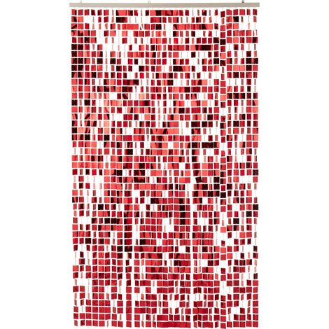 Rideau carré rouge en pvc - rouge (1/3)
