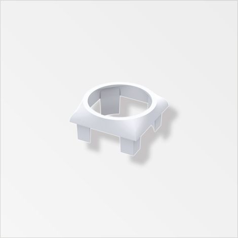 alfer Combitech connect Adapter für Quadratrohr mit 2 Zapfen PVC 23,5 mm weiß