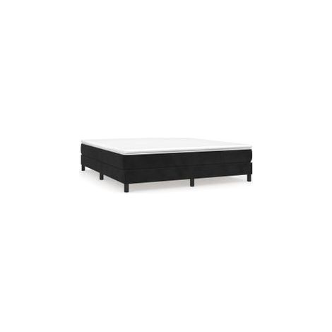 Sommier à lattes de lit avec matelas Noir 180x200 Velours (1/5)