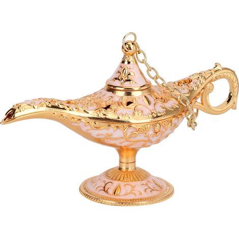 Europäische Vintage-Teelampe, handgefertigt, dekorative Leuchte, Geschenkidee (Roségold) (1/5)