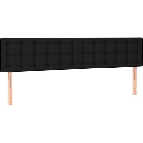Maison Exclusive - Cabeceros tela negro 180x5x78/88 cm (1/5)