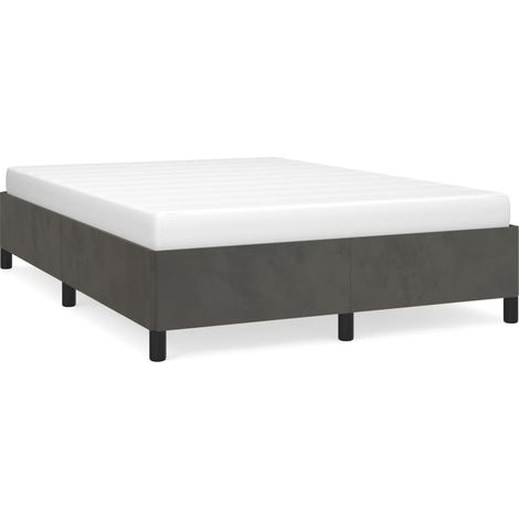 Maison Exclusive - Giroletto senza Materasso Grigio Scuro 140x190 cm Velluto