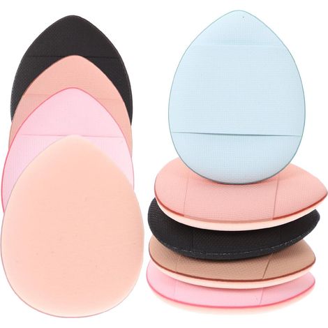 Set di 25 spugnette in tessuto per il trucco da applicare con le dita, applicatore per fondotinta liquido per uso asciutto o bagnato, trucco e correttore di precisione, colore casuale. (1/5)