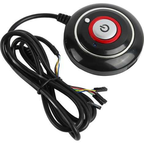 Interrupteur Marche/Arrêt PC Léger en ABS, Installation Plug & Play pour Cybercafé, sans Connexion Audio ou USB (1/5)
