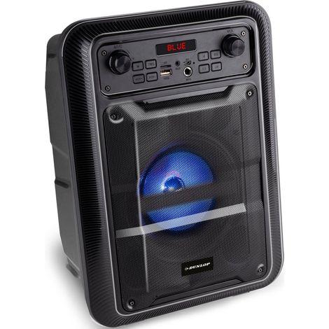 Altoparlante Bluetooth Dunlop 9 W Cassa Illuminata Radio FM e Ingresso AUX/MIC
