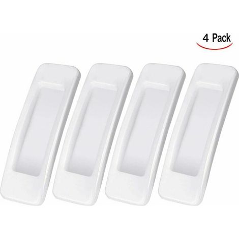 4 manijas autoadhesivas para puerta corrediza - Blanco, (1/5)