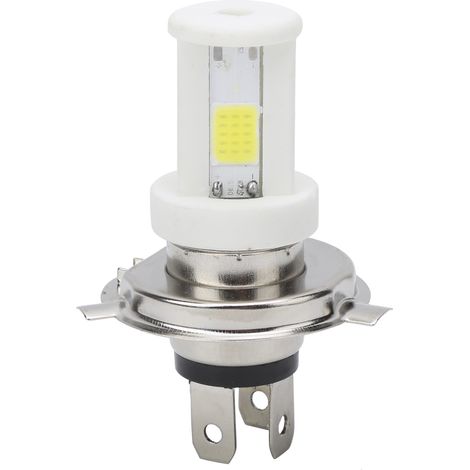 Ampoule LED H4 pour phare de moto, feux de route/croisement, lumière blanche, 1080 lm, 6500 K, 9-12 W