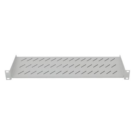 Plateau à glissière Gris 2U ventilé, prof. 400mm x larg. 483mm, 25kg max. ( Prix pour 1 )