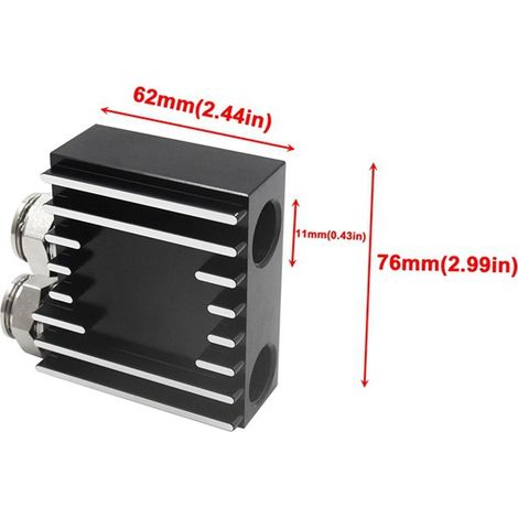 1 set of colors: see photo. Material: aluminum alloy, suitable for automotive transmission cooling with constant temperature bypass. (1/5)