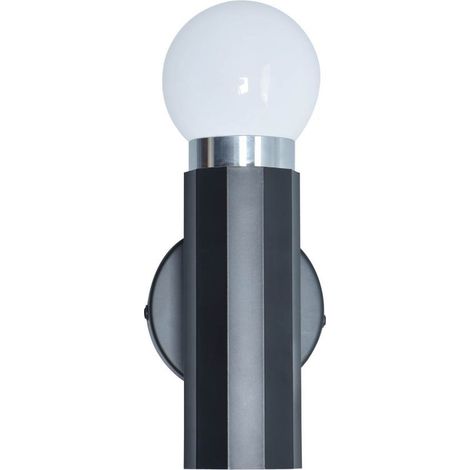Applique murale moderne noire MACERA boule blanche E27 40W (1/3)