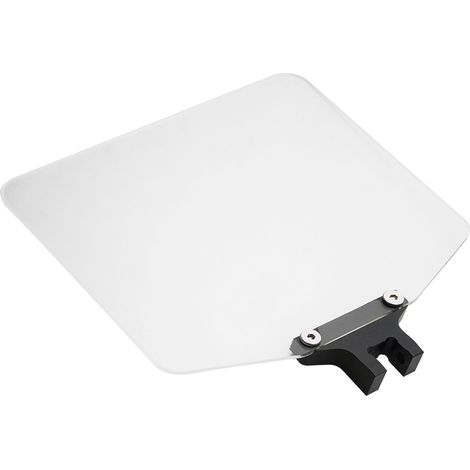 Lot de 2 pare-éclats aluminium pour tour à bois, protection sciure et poussière, plaque transparente 130x150mm avec mors et clé (1/5)