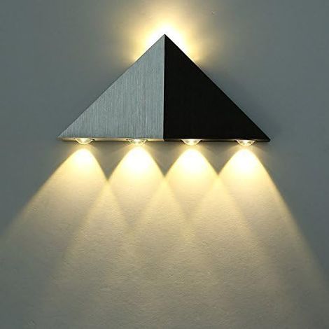 3000K/6500K led triangle applique 5w créatif aluminium lampe couloir allée club ktv bar fond mur décoratif applique (1/2)
