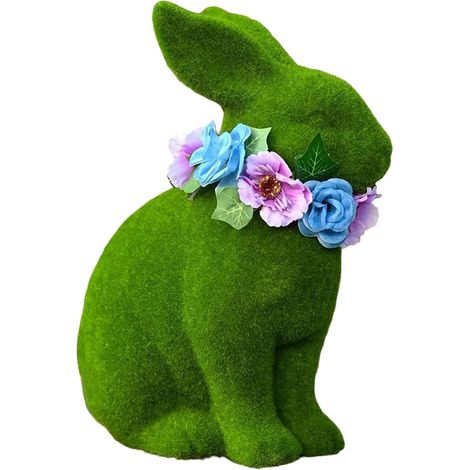 Plastische Dekoration Aus Grünem Harz Mit Blumenkranz
