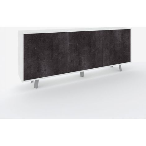 Velbruk Buffet 3-türig modernes Design - Schwarz - Grau
