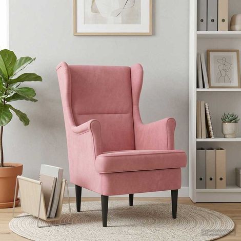 vidaXL Poltrona Rosa Velluto (1/5)
