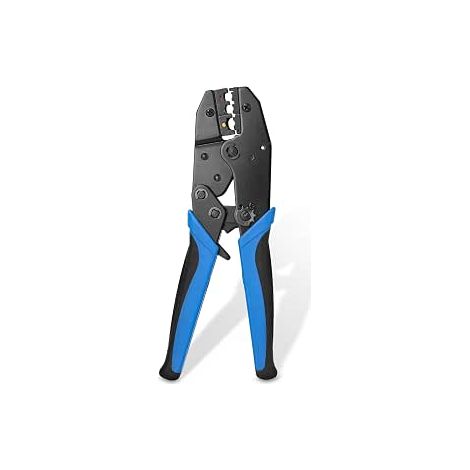 Pince a sertir pour Cosse Electrique isolées,Pince à Sertir à Cliquet pour Cosses Isolées Outil de Sertissage pour Électricien pour 0.5-6mm²,bleu (1/5)