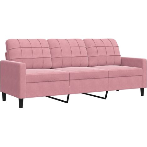 Canapé à 3 places，Sofa pour Salon，Banquette Rose 180 cm Velours CFW567390 (1/5)