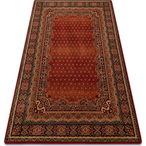 Wool carpet POLONIA BARON burgundy red 66x100 cm