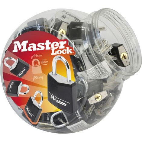 Ketten 30 mm Alu Vinyl Schwarz 3 Schlüssel im Glas - Master Lock