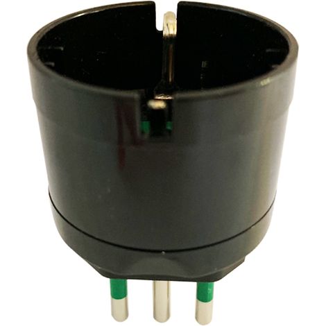 Adattatore spina S11 10A 2P/T Presa P30 nera
