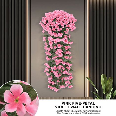 Guirlande D'escalier De Noël - Faux Violet - 85 cm x 45 cm - Pour Décoration Intérieure Et Extérieure - 4 Bouquets (1/5)
