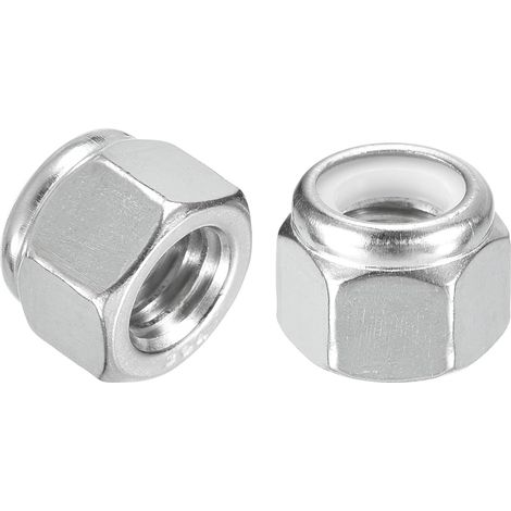 10 Stück 3/8"-16 selbstsichernde Sechskantmuttern mit Nyloneinsatz (1/5)