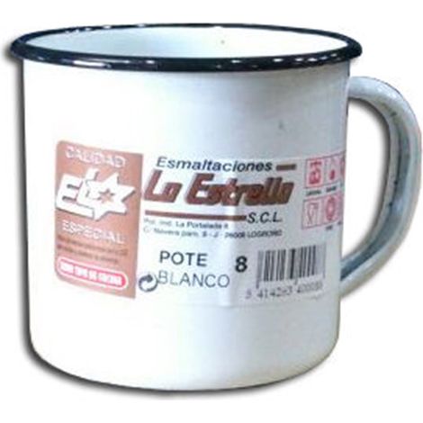8 cm rustikaler glasierter Porzellan-Sterntopf 400008