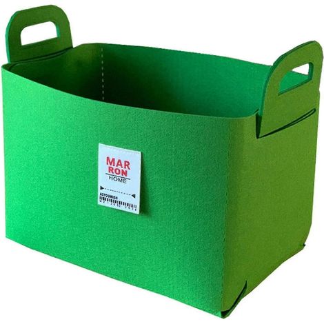 Boîte de rangement pliable en feutre avec poignées, idéale pour ranger jouets et objets divers, parfaite pour la randonnée ou comme étagère à souvenirs.-38cmx24cmx26cm (1/5)