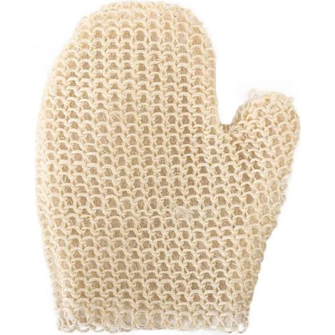 Gant de bain en sisal naturel pour gommage profond, accessoire de douche pour massage spa et exfoliation corporelle hommes et femmes