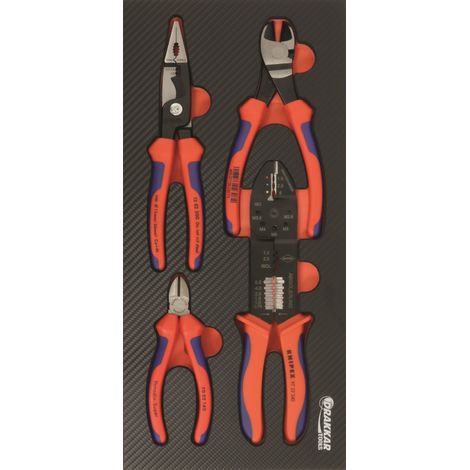 KNIPEX - Module mousse finition carbone 4 pinces knipex - 09892 - Ce produit de marque Knipex est neuf.