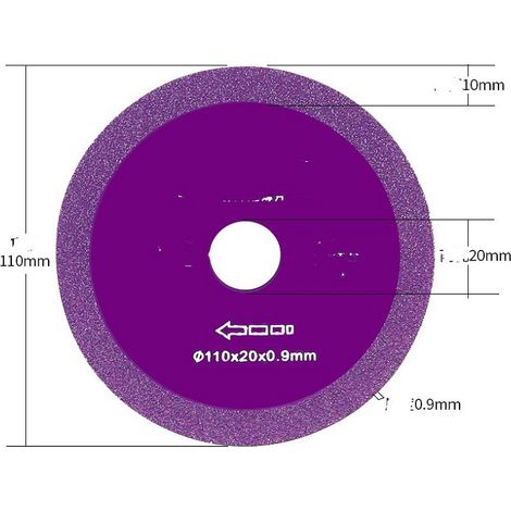 Lot de 3 disque diamant 110 carrelage, disques de coupe diamantés de pour verre, carreaux de céramique (1/5)
