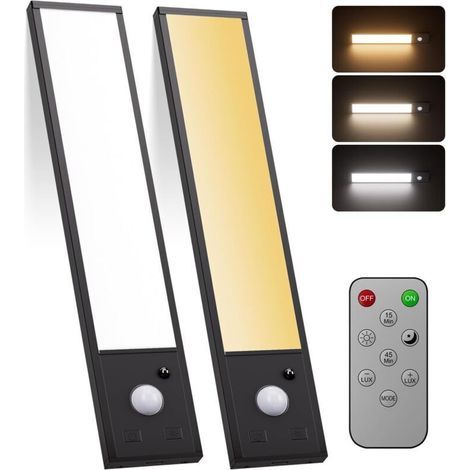LED Cabinet Light with Motion Sensor, 4 Modes Under Cabinet Night Light, 2 Pack (1/3)