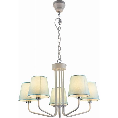 Candellux YORK lampadario a sospensione 5xE14 Ø72 crema (1/2)
